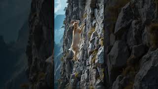 This Goat’s Mountain Climb Will Blow Your Mind! 🐐#wildlife #mountains #animals #nature #goat