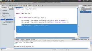 Creating a simple Java dialog using Eclipse IDE on Linux
