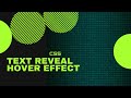 HTML & CSS - Awesome Text Reveal on Image Hover Effect
