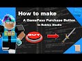 How to make a Game Pass Purchase Button in Roblox Studio | Roblox Scripting Tutorial