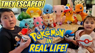 REAL LIFE POKEMON HAVE ESCAPED INTO OUR HOUSE! WE HAVE TO CATCH EM ALL! Official Pokemon Day!