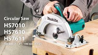 Ръчен циркуляр за дърво, 1600W, 5500min-1, Ø190x30mm, HS7611, MAKITA