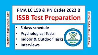 ISSB Test Preparation|5 Days Schedule|Psychological Test|Indoor|Outdoor Tasks|interviews|tips|Tricks
