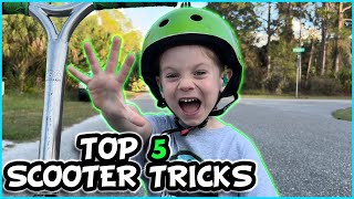 Top 5 Easy Scooter Tricks *So Easy A 5 Year Old Can Do It!*