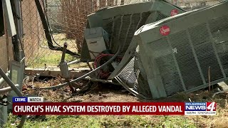 HVAC unit vandalized at Oklahoma church