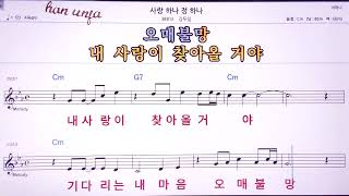 💖사랑하나 정하나/김두일  👍MR,노래방, 악보, 코드,Karaoke With Sheet  Music