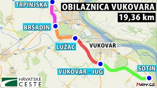 PREGLED TRASE: Obilaznica Vukovara dužine 19,36 km