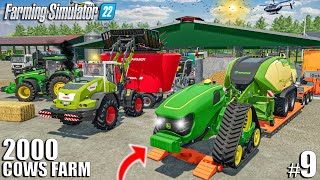 Buying New ROBOT TRACTOR \u0026 Feeding 2000 COWS | 2000 Cows Farm Ep.9 | Farming Simulator 22