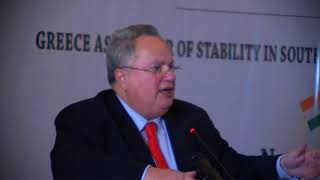 Special Address by H.E. Mr. Nikos Kotzias, Minister of Foreign Affairs, Greece