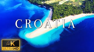 FLYING OVER CROATIA (4K UHD) - Calming Music With Spectacular Natural Landscape