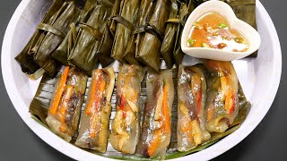 Bánh Bột Lọc Chay, Bí quyết trộn Bột rất nhẹ nhàng,đơn giản làm Bánh Lọc Lá Huế mềm dai, Vanh Khuyen