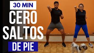 ejercicios para abdomen y cintura  en casa 🔥 abdominales y cardio sin saltos y de pie