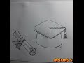 Cómo dibujar un birrete | How to draw a graduation cap