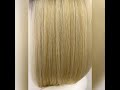 mixed blonde with dark roots straight bob synthetic wig nl064