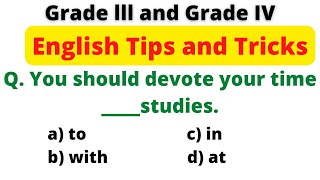 English Question Tips and Tricks🎉| Grade 3 and Grade 4 | Assam Direct Recruitment 2022 | ADRE