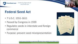 Understanding the Basics of Federal \u0026 State Seed Laws