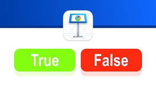 True or False Question Slide in Apple Keynote - How to Video Tutorial