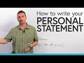 How to write a PERSONAL STATEMENT for university or college