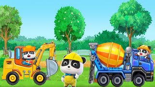 Baby House.Baby contraction Mini JCB Mini Tipper Baby bus Mini Road Roller Baby Games  Videos
