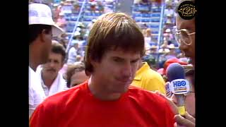 US Open 1983 Quarterfinal Jimmy Connors Vs Eliot Teltscher - Last two games and interview