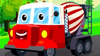 Cement Mixer Truck + More Learning Videos & Car Cartoons by Kids Tv Channel