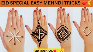 Easy Mehndi Design Trick - Eid Special - chand mehndi design 2023 - Latest moon henna - Chaand Raat