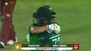 Pakistan Beat West Indies by 5 Wickets in 1st Odi Match 2022 | Babar Azam & Kushdil shah batting
