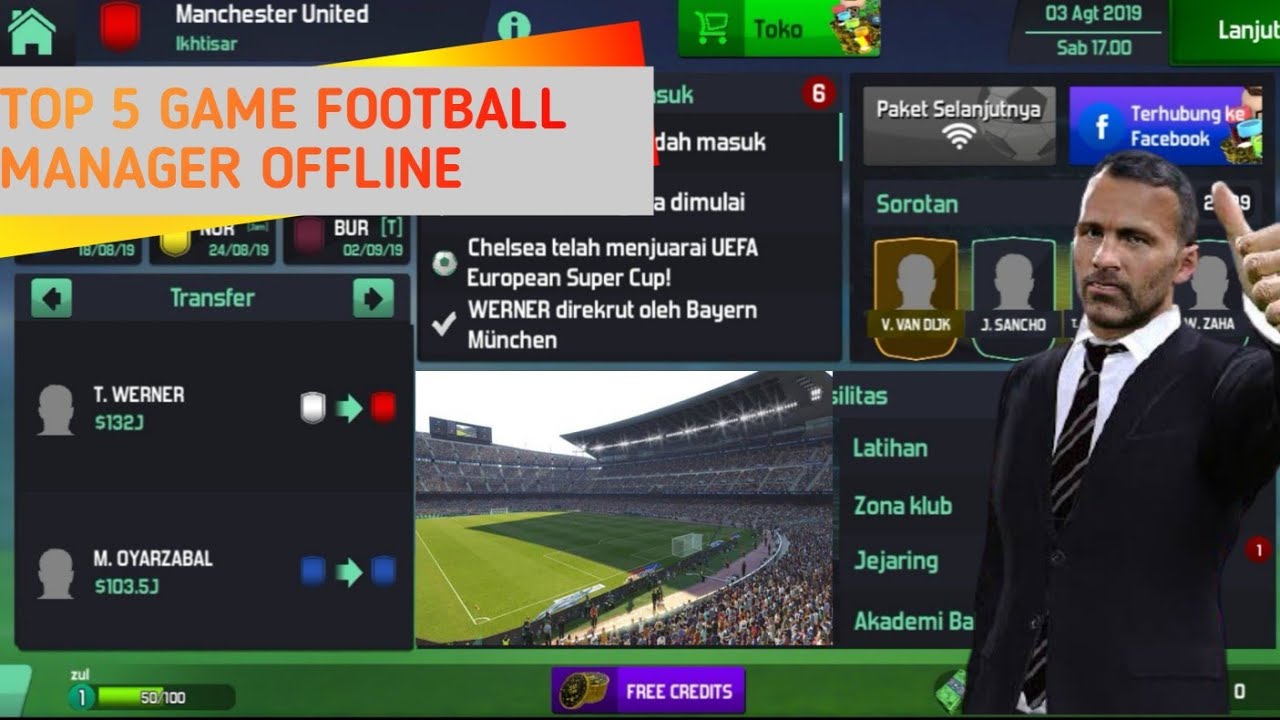 TOP 5 GAME FOOTBALL MANAGER ANDROID OFFLINE TERBAIK - YouTube