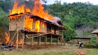 180 days of building the farm were completely burned down by bad guys | Lý Thị Viện