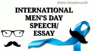 International Men's Day Speech/ Essay Public speaking on Men's Day