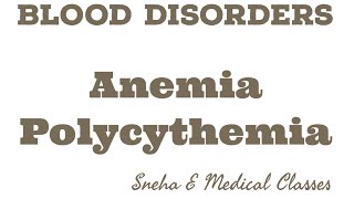 Anemia !! Polycythemia !! Hindi !! Medical Surgical !! Adult Health!!