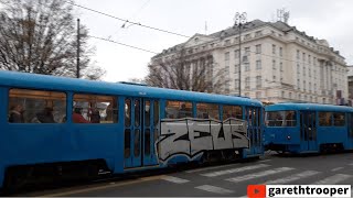 Zagreb Graffiti Tram ČKD Tatra T4YU + B4YU