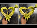 How to make coconut leaf flower bouquet || palm flower