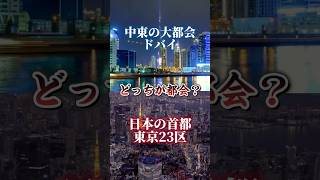 ドバイVS東京23区どっちが都会?!比べてみた！#都市比較 #都市対決#地理系 #東京23区#ドバイ #くらべてみた