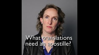 What translations need an apostille?