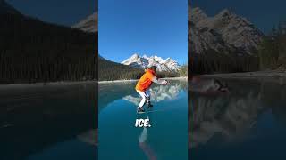 Skating on clear ice ​@elladjbalde #winter #iceskating