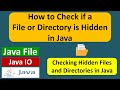 How to Check if a File or Directory is Hidden in Java? | Java File | Java IO | Java Tutorial