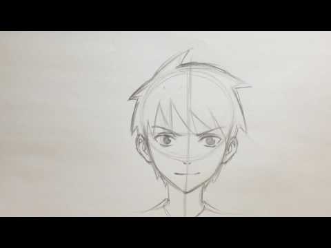 How to Draw Anime Boy Face [No Timelapse] - ClipMega.com