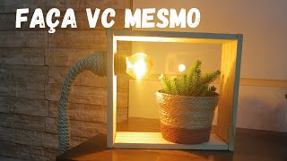 COMO FAZER UMA LUMINÁRIA DECORATIVA FACIL!! #PASSOAPASSO,#DIY, #LUMINARIA,