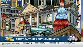 Artist captures Gulfport landmarks for display at city hall