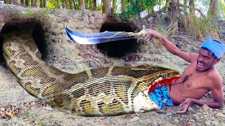 Anaconda Attacks Fishing Boy In Water | King Of Snake