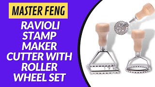 MASTER FENG Ravioli Stamp Maker Cutter with Roller Wheel Set