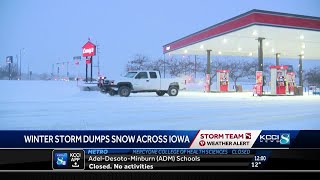 Snowplow drivers busy across Iowa after slow winter season