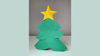 幼兒可以做的超簡易紙聖誕樹 | Easy Paper Xmas Tree That Toddlers Can Do | Super Easy Paper Christmas Crafts