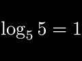 How to Write a Logarithmic Equation in Exponential Form Example when the Base is the Arguement