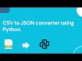 Convert CSV to JSON python | csv to json using python #python #pythonprojects