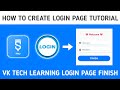 How to create login page tutorials | VK Tech LearninG login page finish | Sketchware login page