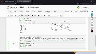 Numpy Tutorial in Python | Numpy Matrix Operations | Identity Matrix using Numpy