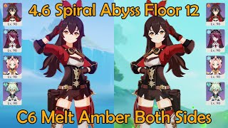 C6 Melt Amber Both Sides: 4.6 Spiral Abyss - Genshin Impact