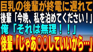 【感動する話】巨乳で生意気な美人後輩と居酒屋へ行く→帰り終電に間に合わなくて、「私を今晩泊めてください!」 俺「それは無理!!」 「じゃあ〇〇してもいいから...」【馴れ初め】【泣ける話】